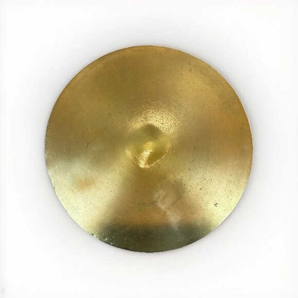 Noir Hiro Metal Side Table Brass Finish Pedestal Round Modern Unique Accent - Picture 7 of 15